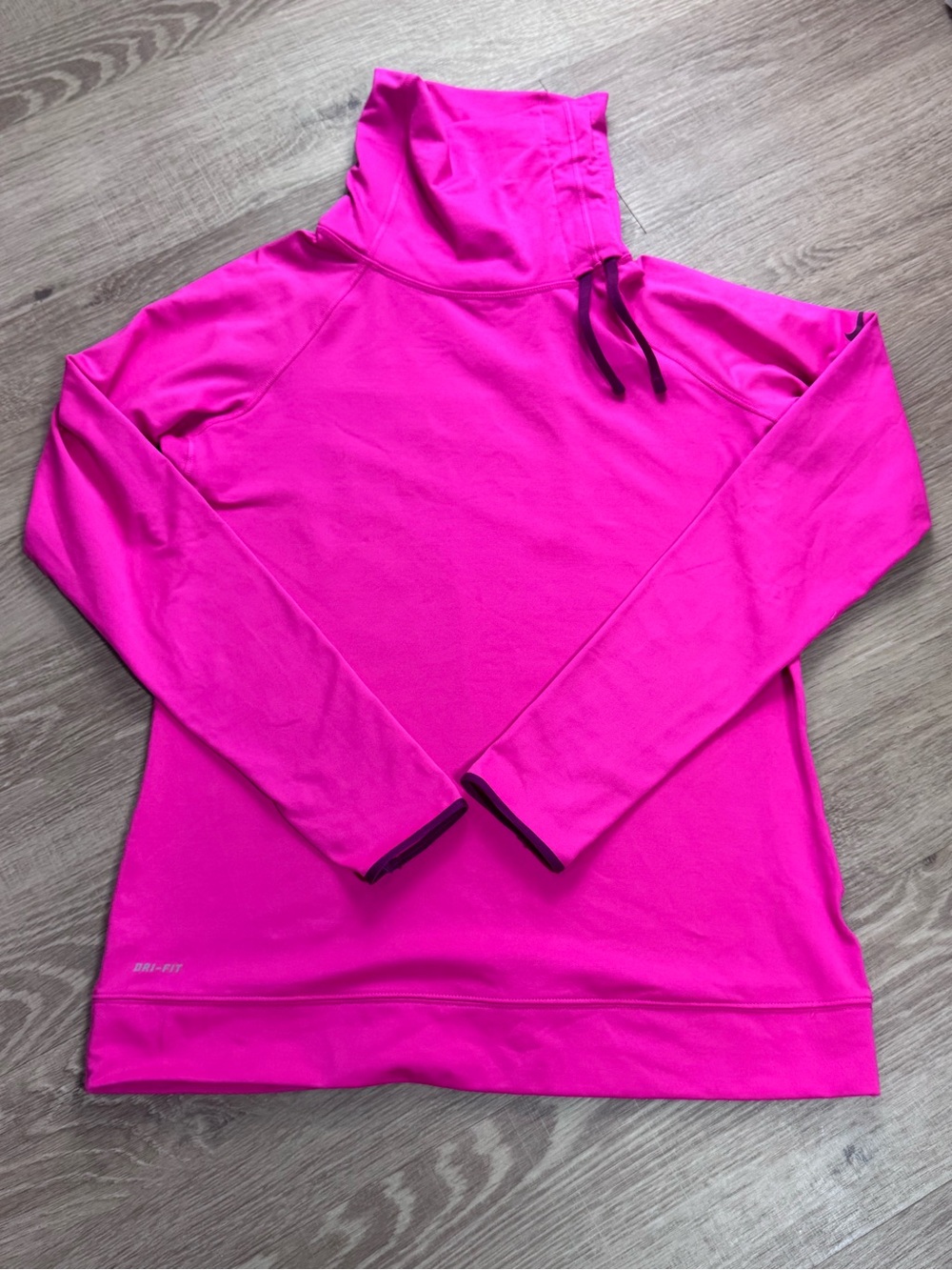 Nike Pro Dri-FIT Hot Pink Funnel Neck Pullover Top XL